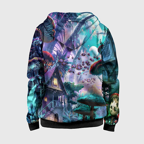 Детская толстовка на молнии FantasyFish / 3D-Черный – фото 2