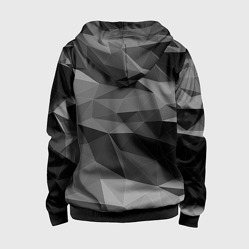 Детская толстовка на молнии Чб абстракция / 3D-Черный – фото 2