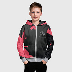 Толстовка на молнии детская Мерседес Mersedes, цвет: 3D-меланж — фото 2