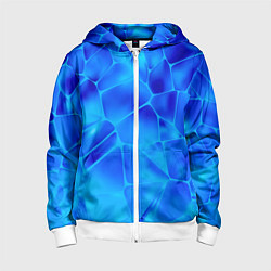 Толстовка на молнии детская Ice Under Water, цвет: 3D-белый