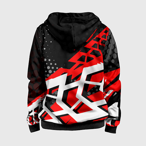 Детская толстовка на молнии Honda Хонда / 3D-Черный – фото 2