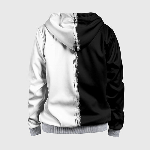 Детская толстовка на молнии THE ELDER SCROLLS SKYRIM FUS RO DAH ЧЁРНО БЕЛЫЙ / 3D-Меланж – фото 2