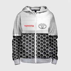 Толстовка на молнии детская Toyota Стальная решетка, цвет: 3D-меланж