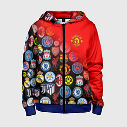 Толстовка на молнии детская МАНЧЕСТЕР ЮНАЙТЕД FCMU, цвет: 3D-синий