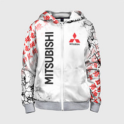 Толстовка на молнии детская MITSUBISHI JAPAN STYLE SAMURAI AUTO, цвет: 3D-меланж