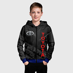 Толстовка на молнии детская TOYOTA SPORT ГЕОМЕТРИЯ, цвет: 3D-синий — фото 2