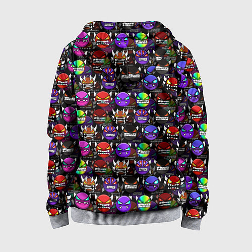 Детская толстовка на молнии Geometry Dash: Heroes / 3D-Меланж – фото 2