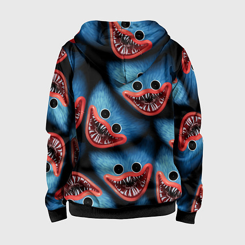 Детская толстовка на молнии POPPY PLAYTIME ХАГИ ВАГИ ЛИЦО МОНСТРА / 3D-Черный – фото 2