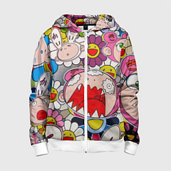 Детская толстовка на молнии Takashi Murakami кричащий арт