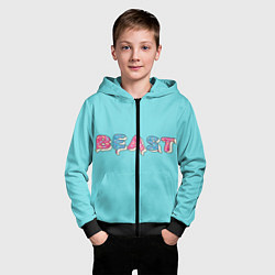 Толстовка на молнии детская Mr Beast Donut, цвет: 3D-черный — фото 2