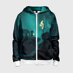 Толстовка на молнии детская Limbo x Little Nightmares, цвет: 3D-белый