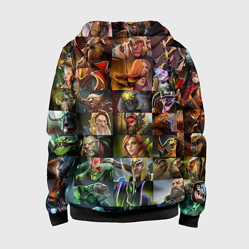 Детская толстовка на молнии HEROES DOTA 2 ПЕРСОНАЖИ ДОТА 2 / 3D-Черный – фото 2