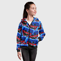 Толстовка на молнии детская УЖАСНОЕ ЛИЦО ХАГГИ ВАГГИ, цвет: 3D-черный — фото 2