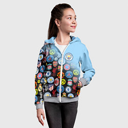 Толстовка на молнии детская МАНЧЕСТЕР СИТИ MANCHESTER CITY, цвет: 3D-меланж — фото 2