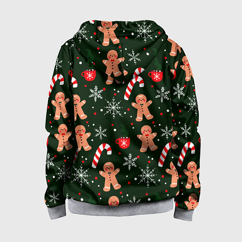 Детская толстовка на молнии НОВЫЙ ГОД 2022 АТМОСФЕРА / 3D-Меланж – фото 2