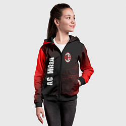 Толстовка на молнии детская AC MILAN AC Milan Графика, цвет: 3D-черный — фото 2