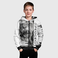 Толстовка на молнии детская Peugeotlion, цвет: 3D-черный — фото 2
