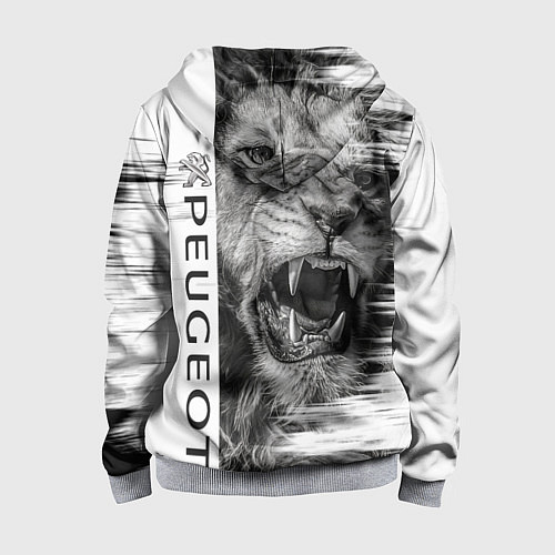 Детская толстовка на молнии Peugeotlion / 3D-Меланж – фото 2