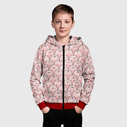 Толстовка на молнии детская Пухлые хрюни, цвет: 3D-красный — фото 2