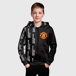 Толстовка на молнии детская МАНЧЕСТЕР ЮНАЙТЕД Абстракция, цвет: 3D-черный — фото 2