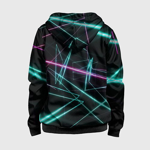 Детская толстовка на молнии Лазерная композиция / 3D-Черный – фото 2