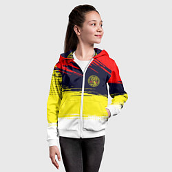 Толстовка на молнии детская Кобра кай Cobra Kai спина, цвет: 3D-белый — фото 2