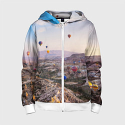 Толстовка на молнии детская Воздушные Шары!, цвет: 3D-белый