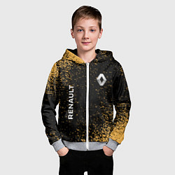 Толстовка на молнии детская Renault - Гранж, цвет: 3D-меланж — фото 2