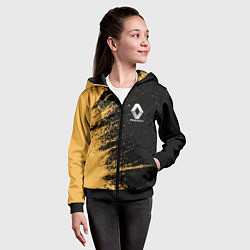 Толстовка на молнии детская Renault Logo, цвет: 3D-черный — фото 2