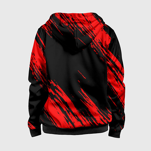 Детская толстовка на молнии Mitsubishi Texture Red / 3D-Черный – фото 2