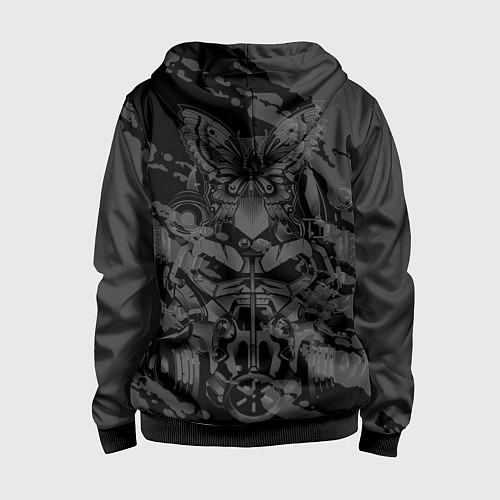 Детская толстовка на молнии Power ArmorFallout / 3D-Черный – фото 2