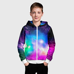 Толстовка на молнии детская Colorful Space Космос, цвет: 3D-белый — фото 2