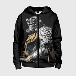 Толстовка на молнии детская Fallout: Arch Dornan, цвет: 3D-черный