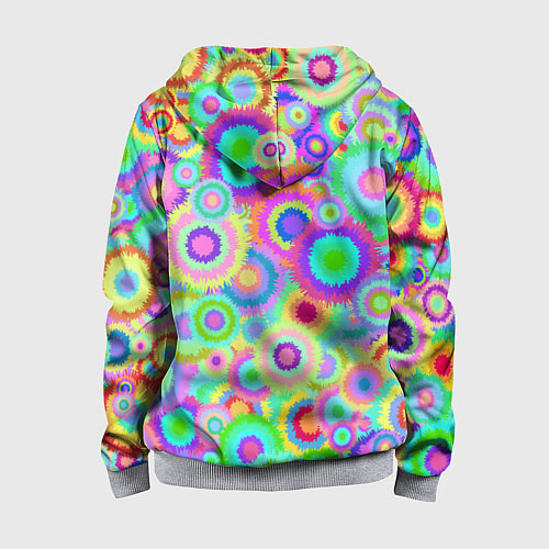 Детская толстовка на молнии Disco-Tie-Dye / 3D-Меланж – фото 2