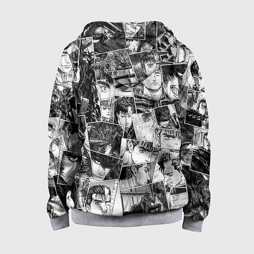 Детская толстовка на молнии Berserk pattern / 3D-Меланж – фото 2