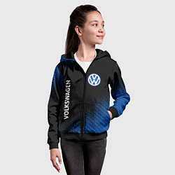 Толстовка на молнии детская ФОЛЬКСВАГЕН Абстракция, цвет: 3D-черный — фото 2