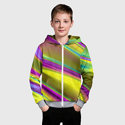 Толстовка на молнии детская Красочные разводы, цвет: 3D-меланж — фото 2