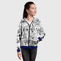 Толстовка на молнии детская Kuroko no Basket pattern, цвет: 3D-синий — фото 2