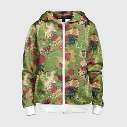 Толстовка на молнии детская Япония-Китай Сюжет, цвет: 3D-белый