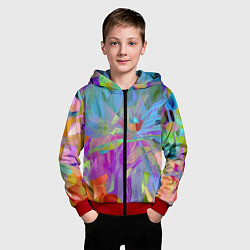 Толстовка на молнии детская Abstract color pattern Summer 2022, цвет: 3D-красный — фото 2