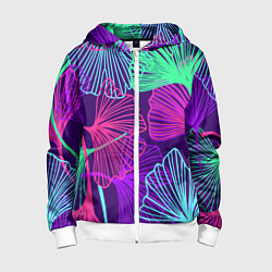 Детская толстовка на молнии Neon color pattern Fashion 2023