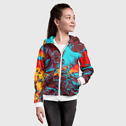 Толстовка на молнии детская Каляка-маляка, цвет: 3D-белый — фото 2