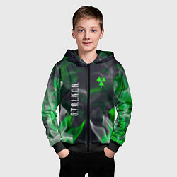 Толстовка на молнии детская S T A L K E R 2 пламя, цвет: 3D-черный — фото 2
