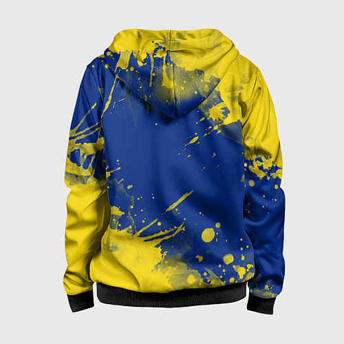 Детская толстовка на молнии SUBARU - СУБАРУ БРЫЗКИ КЛАССИЧЕСКИЕ / 3D-Черный – фото 2