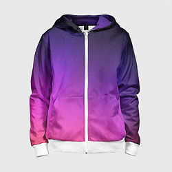 Детская толстовка на молнии Розовофиолетовый градиент