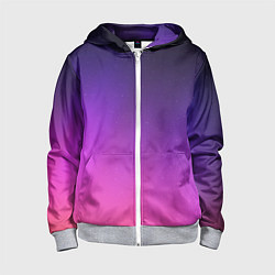 Детская толстовка на молнии Розовофиолетовый градиент