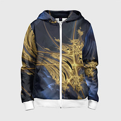 Детская толстовка на молнии Фрактальная футуристическая композиция Абстракция