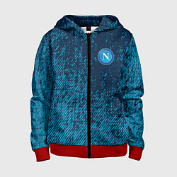 Толстовка на молнии детская Napoli наполи маленькое лого, цвет: 3D-красный