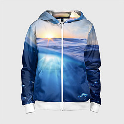 Детская толстовка на молнии Грань между небом и водой