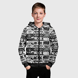 Толстовка на молнии детская THE TEXTURE OF LEGENDARY ROCK BANDS, цвет: 3D-черный — фото 2